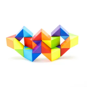 Fidget toy Diy Magic Ruler 24 Block Puzzle Toy Shaped Folding Magic Snake Ruler Children Square Cube puzzle toys