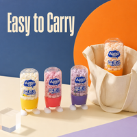 Aimo Fruity Baby Cookie Beans, poudre de protéines, probiotiques, collation saine pour enfants, goût sucré, texture semi-molle, 16g, boîte à gouttes