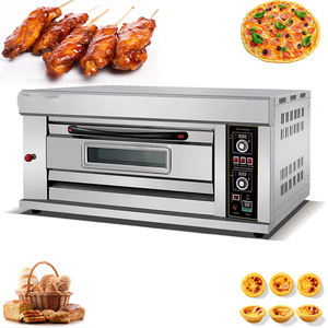 Oven Dek Komersial Set Lengkap, Peralatan Pembuat Roti Otomatis, Oven Listrik 1/<span class=keywords><strong>2</strong></span>/<span class=keywords><strong>3</strong></span> Dek dengan Termostat yang Dapat Disesuaikan - Product Image 1