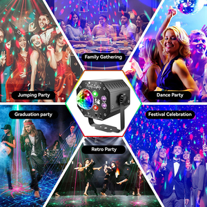 USB kích hoạt Disco Led ma thuật bóng ánh sáng laser đầy màu sắc môi trường xung quanh Sân Khấu DJ Bar mô hình chiếu bằng giọng nói kích hoạt ánh sáng nhấp nháy - Product Image 6