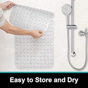Extra Long Clear Antiderrapante Banheira <span class=keywords><strong>Mat</strong></span> para Banheiro Anti Slip White Pvc Rubber <span class=keywords><strong>Bath</strong></span> <span class=keywords><strong>Mat</strong></span> com Ventosa - Product Image 6