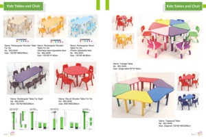 Preschool School Wooden Fireproof Top Height <strong>Adjustable</strong> <strong>Table</strong> for Kindergarten Classroom Children MOETRY - Product Image 5