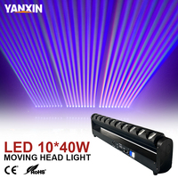 Barre de lumière LED mobile à faisceau RGBW 40W à 10 têtes, activée par le son, pour DJ, événements et éclairage de scène (vente en gros)