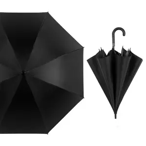 Оптовая продажа, Заводской дизайн логотипа, черный активирующий Зонт с цифровой печатью, прямой зонт для деловой активности