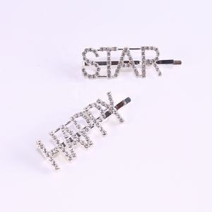 Letter Pearl Rhinestone Metal <b>Hair</b> <b>Clip</b> and <b>Diamond</b> Hairpin for Girls Party <b>Hair</b> Accessories Headdress - Product Image 5