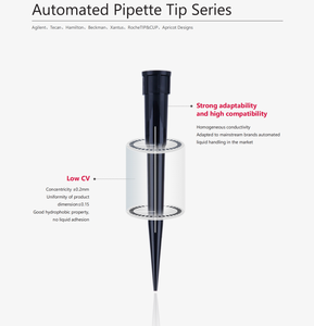 Hoge Kwaliteit Experimentele Verbruiksartikelen 300ul Zwart Geleidende Pipet Tips Voor Laboratorium Medisch Gebruik Testen - Product Image 2