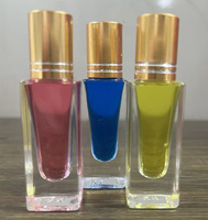 Personnalisation - Flacon en verre carré à roulement à billes de 7 ml, élégant, portable, haute étanchéité, pour parfum et huile essentielle