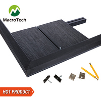Lantai Luar Ruangan WPC (Wood Plastic Composite) Modern dengan Tekstur Kayu Sikat dan Sistem Interlocking
