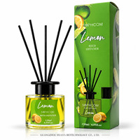 Diffuseur de parfum floral pour la maison, bouteille en verre, bâtonnets en fibre, décoration aromatique, vente en gros, fabricant, emballage cadeau