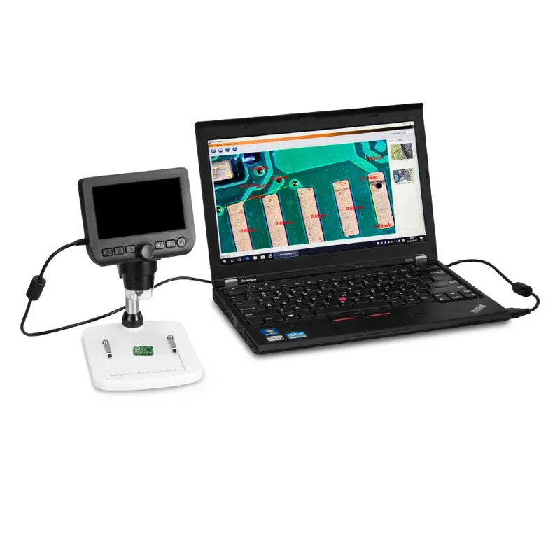 Microscope Lcd Portable à lumière réglable, logiciel Usb numérique pour la réparation électronique des Pcb