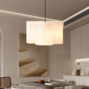 Lampe suspendue minimaliste moderne, lumière chaude Led ronde de 43cm, pour Restaurant, salon de thé, comptoir de bar, Style design - Product Image 4