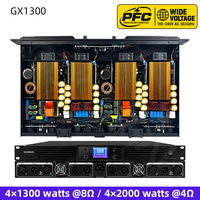 Amplificateur de puissance numérique 4 canaux GX1300 1300W à 8Ω 2000W à 4Ω avec technologie PFC pour systèmes Line Array et PA