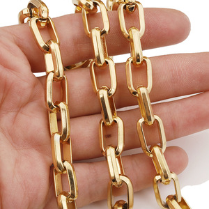 Stainless Steel Rectangular Chain Heavy Duty <b>Bag</b> Hanger Industrial Style Jewelry <b>Accessory</b> Gold Plated Zhejiang Spring 2025 - Product Image 3