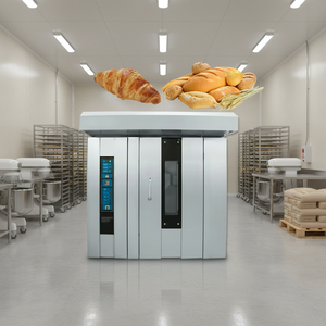 Équipement de boulangerie pour biscuits, <span class=keywords><strong>four</strong></span> rotatif électrique industriel à 32 plateaux, <span class=keywords><strong>four</strong></span> à pizza, biscuits, gâteaux, pain - Product Image 1