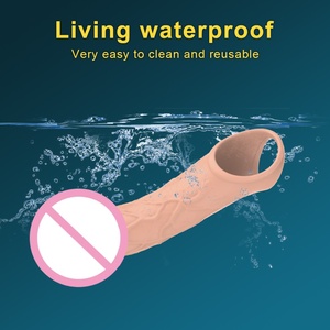 Mejor Precio, Dildos de Silicona ABS con Vibración de <span class=keywords><strong>10</strong></span> Frecuencias y Fundas para <span class=keywords><strong>Condones</strong></span>, Reutilizables y Lavables, Juguetes Sexuales para Agrandamiento del Pene Masculino - Product Image 5