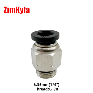 ข้อต่อสายไมโครไลน์แบบตรงเกลียว G1/8 ปรับแต่งได้สำหรับท่อขนาดเส้นผ่านศูนย์กลางภายนอก 6.35 มม. (1/4 นิ้ว) - Product Image 4