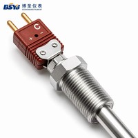 Thermocouple de type C fileté W-Re 0-1900°C en acier inoxydable, personnalisable OEM/ODM