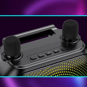 Kakusiga Portable <b>Bluetooth</b> <b>Speaker</b> <b>With</b> 2 Microphones RGB <b>Lights</b> Karaoke Party Use - Product Image 4