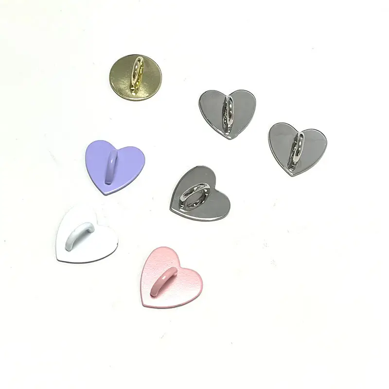 Mobile Phone Accessories Gold Heart Shaped Hooks for Phone Charms Adhesive Metal Phone Charm Hook