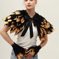 Écharpes en dentelle de plumes de paon 100 % naturelles, faites à la main, pour Halloween/mariage, costume cosplay, couleur et taille personnalisées, douces