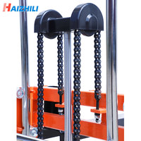 Nouveau gerbeur manuel hydraulique de palette de main de 400kg avec la plate-forme, positionneur portatif de travail de pied de chariot élévateur