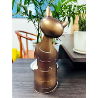 Porte-vin en forme de chat Sculpture en métal Support à vin Décor de table Casier à vin Cadeaux de chat pour les amoureux des chats