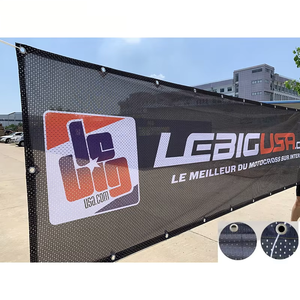 Custom Color Large Size Digital Print Outdoor Pvc Fence Mesh Advertising Banner With Grommets