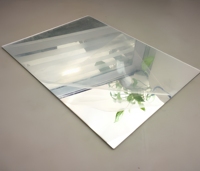 Plaque miroir acrylique autocollante rigide 1-5 mm pour décoration murale de salle de bain