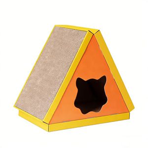 Custom triangular cat scratching <b>post</b>, personalized cat toy, integrated cat bed, non-shedding, factory wholesale, custom cat - Product Image 3