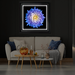 Vente en gros d'usine, impression numérique sur toile, art mural, fleur bleue, 3 pièces, art mural pour salon, impressions décoratives - Product Image 5