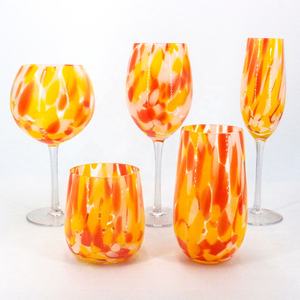 600ml Large Long Stem Tortoise Leopard Print Design <b>Wine</b> <b>Glass</b> Set Hand Made <b>Wine</b> <b>Glasses</b> for Party Gift - Product Image 1