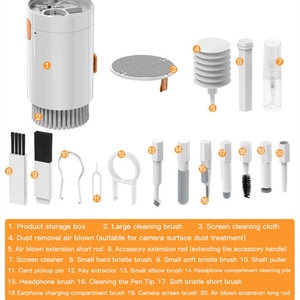 Kit de Limpieza 20 en 1, Cepillo Limpiador de Teclado de Computadora, Bolígrafo de Limpieza para Auriculares, Herramientas de Limpieza para Teléfono y iPad, Kit Extractor de Teclas - Product Image 4