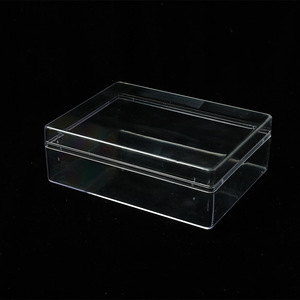 Transparent Playing Card <b>Box</b> Rectangle Plastic Storage Desktop Organizer Covered 20g <b>Empty</b> <b>Box</b> Standing Type - Product Image 1