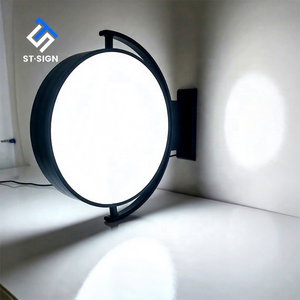 Boîte lumineuse LED rectangulaire double face personnalisée en aluminium et acrylique, étanche, haute luminosité, pour publicité extérieure, suspendue - Product Image 1