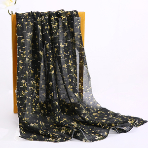 Flores de oro de 9,5 MM 98% siilk 2% metálico jacquard de tela de seda textil tela - Product Image 6