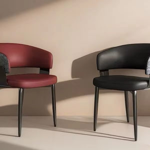 Chaises de salle à manger de luxe de style italien, adaptées à un usage domestique; Chaises de salle à manger minimalistes nordiques modernes; Chaises de conférence d'hôtel. - Product Image 3