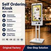 Kiosque de paiement à écran tactile de 21,5, 27 et 32 pouces, fabricant de kiosques de commande pour restaurants, scanner QR, impression de reçus, terminal de commande