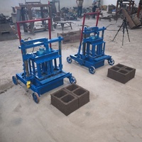 Petite machine manuelle de fabrication de blocs de ciment en béton QMY2-45 machine portable de fabrication de briques à Dubaï