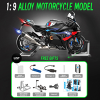Nueva Motocicleta Eléctrica de Juguete, Estilo Moderno, Escala de Simulación 1:9, Modelos de Motocicleta de Aleación Fundida a Presión para Niños con Control Remoto
