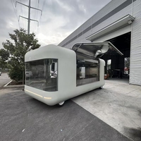 Food Truck avec Cuisine Complète, Pizza, Glaces, Barbecue, Remorque Alimentaire avec Toilettes, Chariot Alimentaire Mobile USA