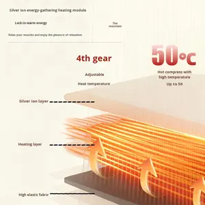 Массажер для талии EMS с подогревом, перезаряжаемый, с функцией тепловой компрессии, для массажа матки, премиум-качество, YM-03, Китай - Product Image 4