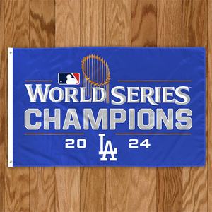 Venta caliente 3x5FT Personalizable Al Aire Libre Béisbol Dodgers Banderas Poliéster s Equipo Banners Impresión digital Seguro automotriz - Product Image 2
