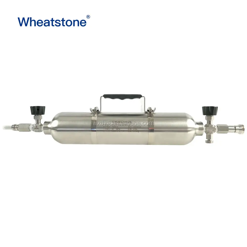 Wheatstone Sistema de amostragem de laboratório Cilindro de amostra de gás duplo com extremidade única 50 Mlni hidráulico Oxigênio C