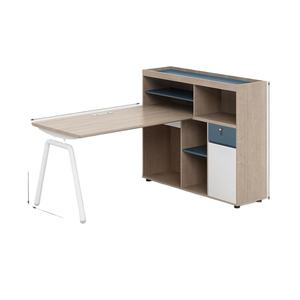 <span class=keywords><strong>Bureau</strong></span> pour deux personnes <span class=keywords><strong>avec</strong></span> <span class=keywords><strong>étagère</strong></span>s intégrées et poste de travail de <span class=keywords><strong>bureau</strong></span> de stockage sécurisé - Product Image 3