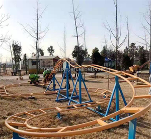 Il miglior brivido all'aperto in legno e in acciaio giostre fiera attrazioni cortile piccoli Mini bambini di filatura montagne russe per i bambini - Product Image 5