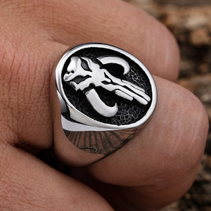 En vente, bijoux punk à la mode, étanche à l'eau, crâne <span class=keywords><strong>de</strong></span> motard, chevalière plaqué or en acier inoxydable, bagues pour hommes - Product Image 5