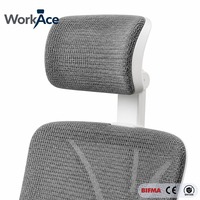 Chaise de bureau ergonomique avec appui-tête réglable en hauteur et en angle, certifiée EN1335, pour espace de travail, vente en gros, confortable, durable, avec soutien cervical et siège de travail