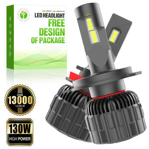 F12 Haute puissance 130W 13000LM <span class=keywords><strong>9012</strong></span> Phares LED Refroidissement à double tube en cuivre 6500K Pilote externe Kit Canbus sans erreur - Product Image 1