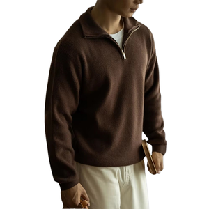 Sweat-shirt à capuche quart de zip oversize, effet vieilli, avec strass et logo personnalisé, basique, automne-hiver, fabricant OEM ODM de vêtements - Product Image 1