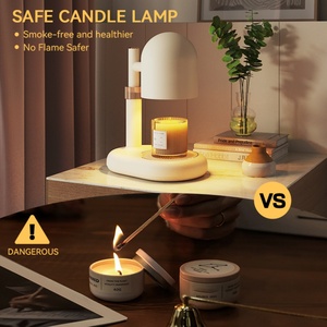 Newest <b>Table</b> Lamp Electric Incense Burner Candle <b>LED</b> <b>Lights</b> Retro Cream Color Electric Aromatherapy Crystal Stone - Product Image 6